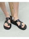 BEAMS HEART MEN BEAMS HEART / クロスストラップ フェイクレザー サンダル ビームス ハート シューズ・靴 サンダル ブラック ブラ...