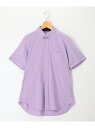 【SALE/30%OFF】NOLLEY'S LIGHT 《ビジカジ対応》バーズアイカノコBD半袖シャツ ノーリーズ トップス シャツ・ブラウス パープル ホワイト ネイビー【RBA_E】【送料無料】