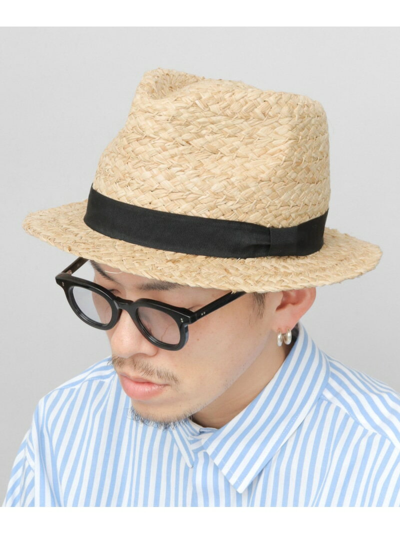 ReqHatter ハット 麦わら帽子 メンズ レディース 麦わら 帽子 ストローハット 深め エー.エム.エス. 帽子 ハット ベージュ