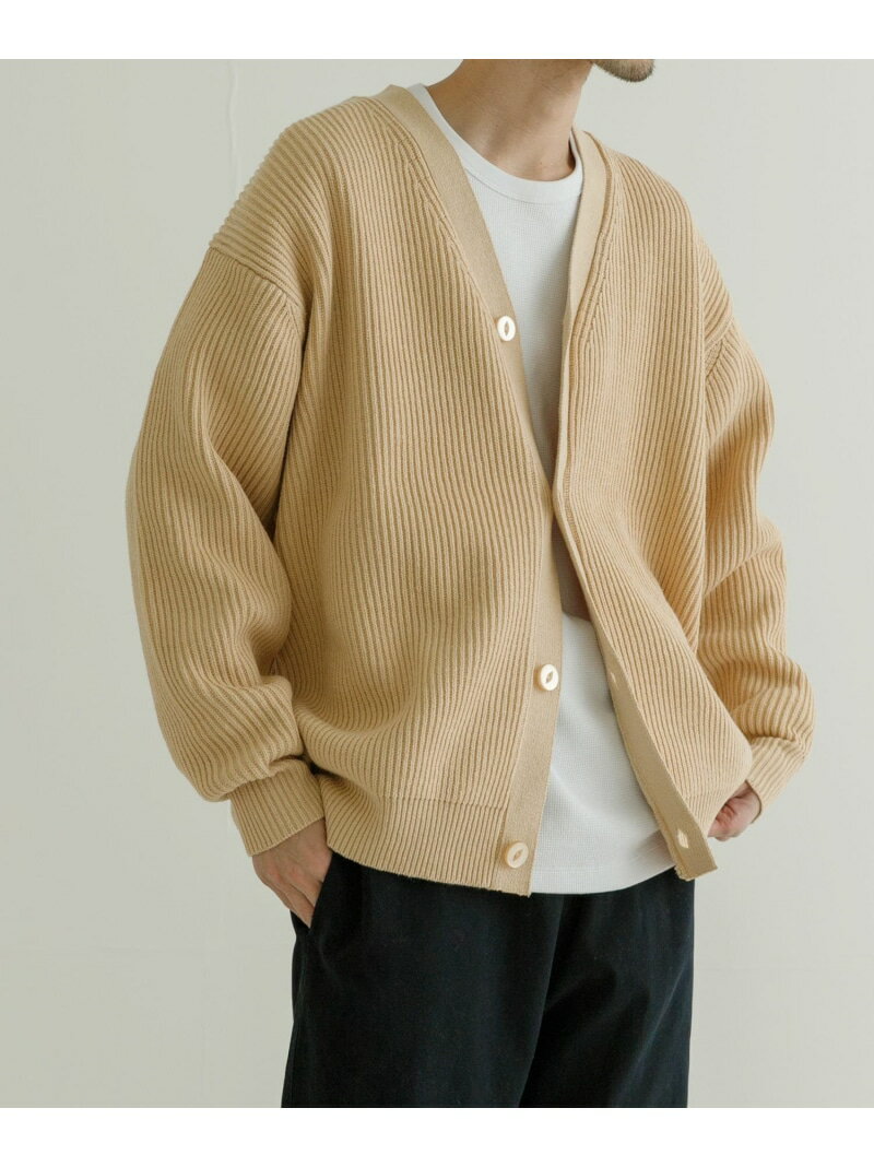 【SALE／10%OFF】URBAN RESEARCH URBAN RESEARCH iD ルーズフィットカーディガン アーバンリサーチ トップス カーディガン ベージュ ブラック ブルー【RBA_E】【送料無料】