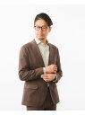 【SALE/50%OFF】MEN'S MELROSE グレンチェックニットサッカージャケット(セットアップ可) メンズメルローズ ジャケット・アウター テーラードジャケット・ブレザー ブラウン ネイビー ブラック【RBA_E】【送料無料】