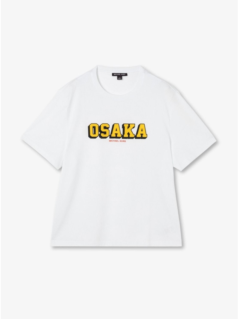 マイケルコース　ロゴ半袖Tシャツ　ネイビー　XS MICHAEL KORS - MICHAEL KORS(XS) デザイン ロゴ ラインストーン T