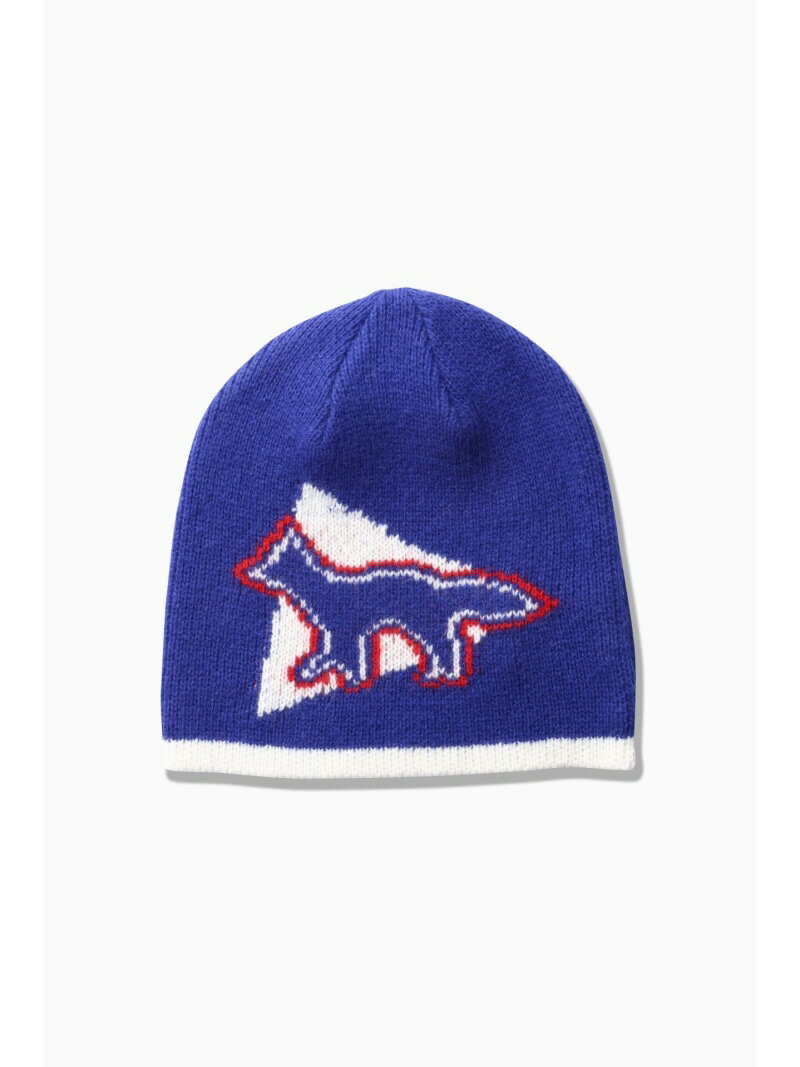 and wander MAISON KITSUNE * and wander knit cap アンドワンダー 帽子 その他の帽子 レッド ブラック ブルー【送料無料】 3