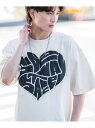【SALE/53%OFF】SIDEWAY STANCE SIDEWAY STANCE サイドウェイスタンス プリント 発泡ハート ピグメント 半袖Tシャツ インプローブス トップス カットソー・Tシャツ レッド ブラック ホワイト【RBA_E】