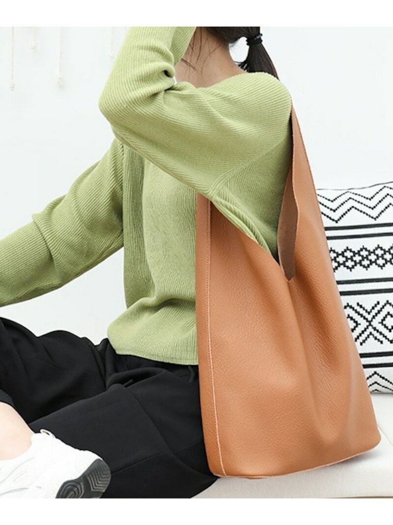 Fun&Daily Fun&Daily/(U)F&D : PUレザーショルダーバッグ ファンアンドデイリー バッグ ショルダーバッグ ブラウン(4)