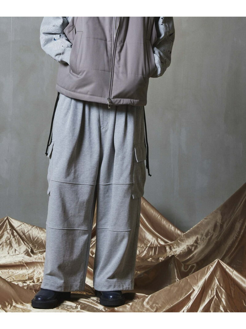 MAISON SPECIAL Heavy-Weight Sweat Prime-Wide Cargo Pants メゾンスペシャル パンツ ジャージ・スウェットパンツ グレー ブラック ホワイト ブルー ブラウン