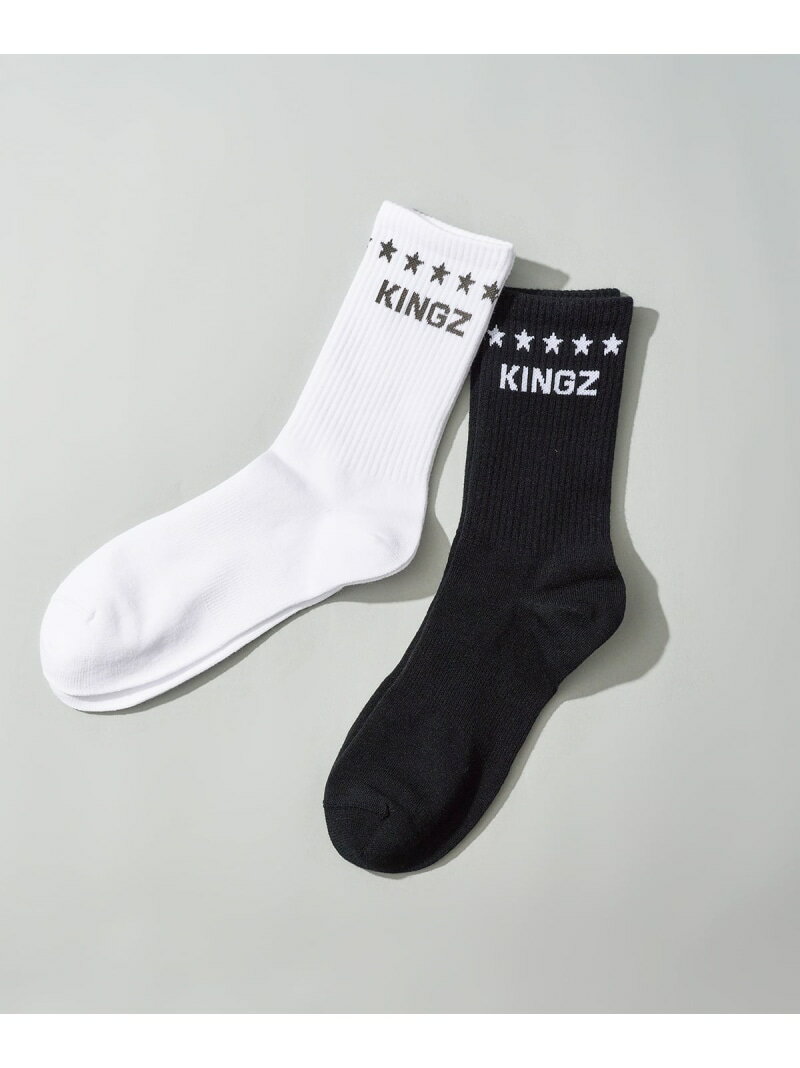 【SALE/50%OFF】KINGZ KINGZロゴ ロング丈ソックス キングズ インナー・ルームウェア その他のインナー・ルームウェア ホワイト ブラック【R...
