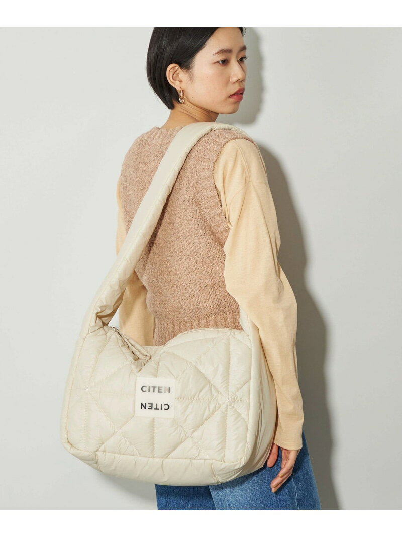 【SALE／10%OFF】CITEN ＜CITEN＞パデッド ビッグ ショルダー シテン バッグ ショルダーバッグ ネイビー ベージュ ブルー グレー ブラック ホワイト【RBA_E】【送料無料】