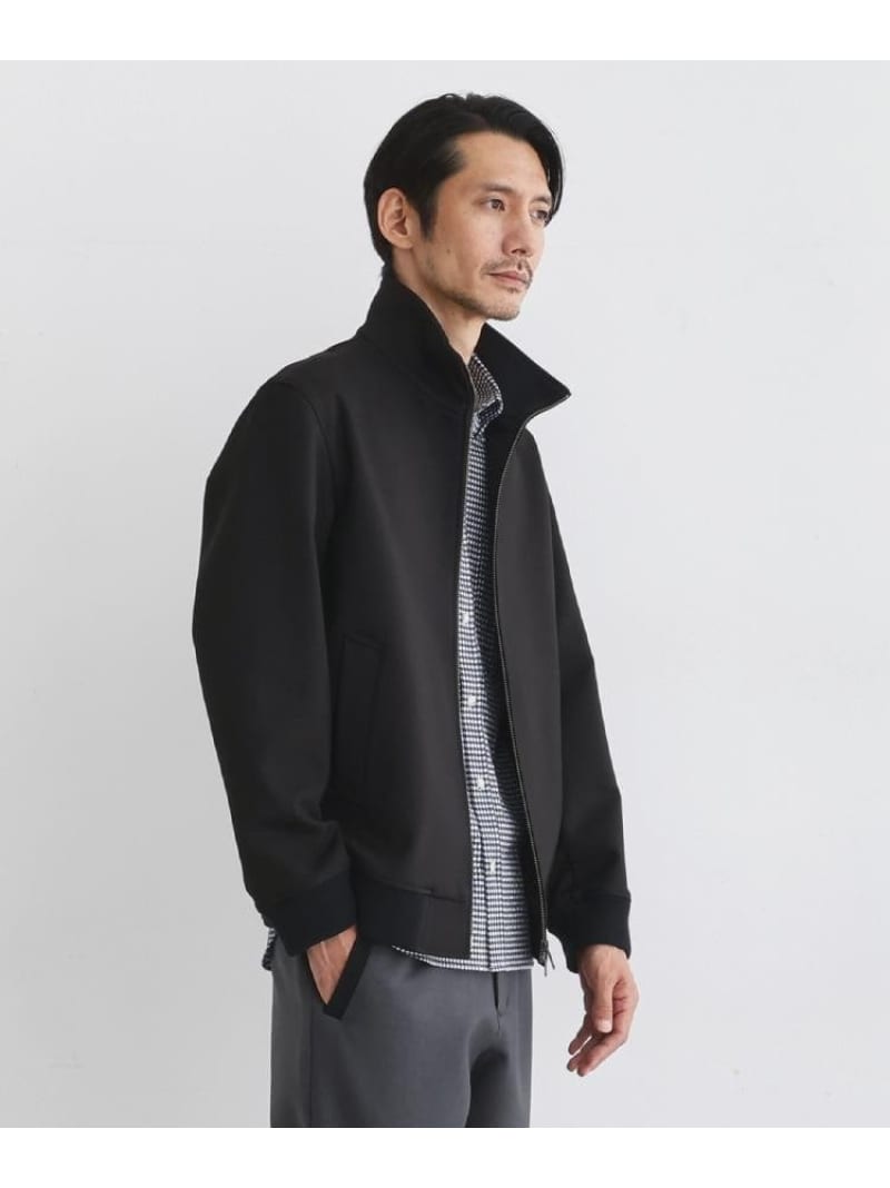 【SALE／15%OFF】TAKEO KIKUCHI 【JUST ONE LAYER】ダウンファブリック ジップアップ リブ ブルゾン タケオキクチ ジャケット・アウター ブルゾン・ジャンパー カーキグリーン ブラック【RBA_E】【送料無料】