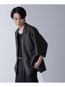 【SALE/40%OFF】NANO universe WEB限定/オープンカラーテックリネンシャツ 半袖 ナノユニバース トップス シャツ・ブラウス グレー ネ...