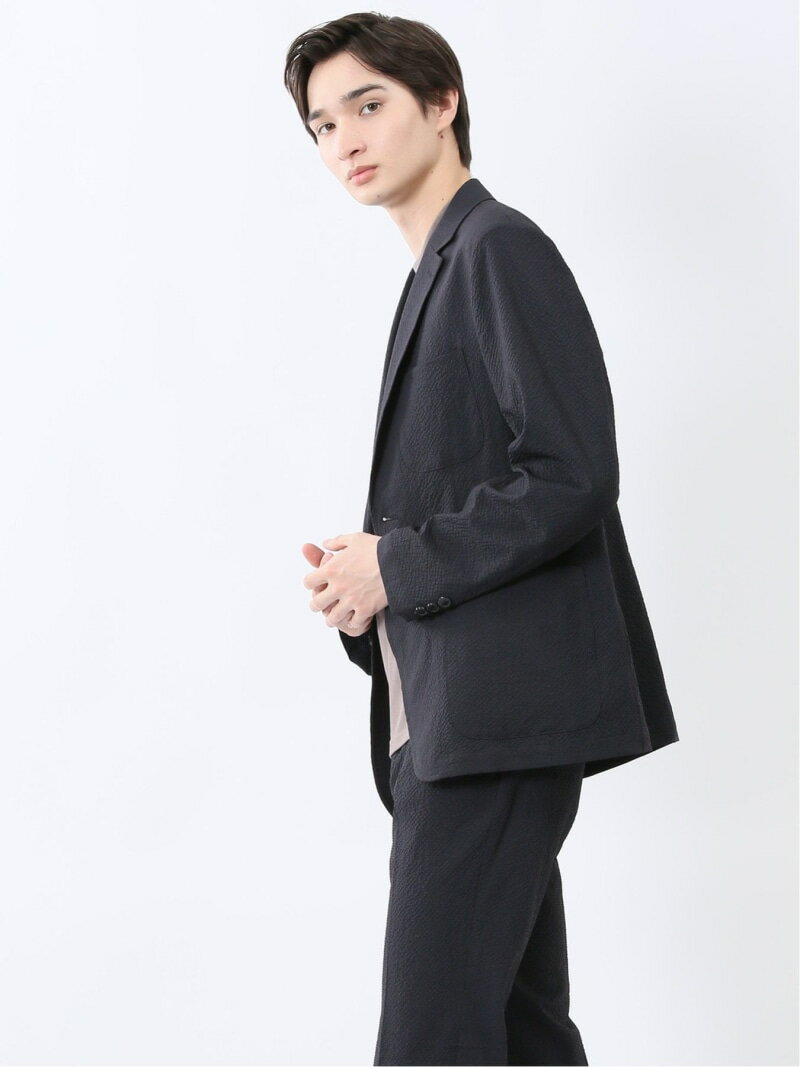 【SALE／50%OFF】TAKA-Q ドットプリント スリムフィット 2ボタンジャケット 紺(セットアップ可能) タカキュー スーツ・フォーマル スーツジャケット ネイビー【RBA_E】【送料無料】