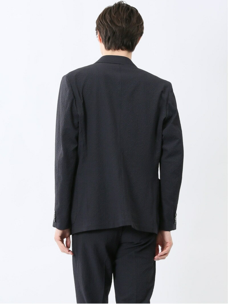 【SALE／50%OFF】TAKA-Q ドットプリント スリムフィット 2ボタンジャケット 紺(セットアップ可能) タカキュー スーツ・フォーマル スーツジャケット ネイビー【RBA_E】【送料無料】