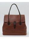 SHIPS MEN 【SHIPS別注】Boldrini Selleria: DOLLANO フラップトートバッグ シップス バッグ トートバッグ ブラウン ブラック【送料無料】(4)
