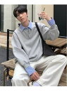【SALE/40%OFF】NOWLE NOWLE/(M)【NOWLE】フェイクツーピース レイヤード プルオーバー スウェット チェルカ トップス スウェット・...