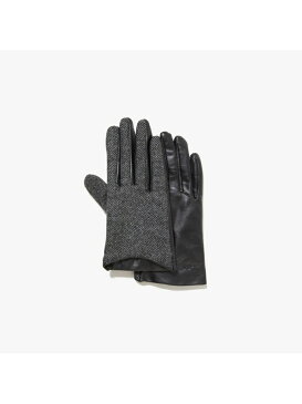 【SALE/30%OFF】LACOSTE ヘリンボーン×レザーコンビネーションショートグローブ ラコステ ファッショングッズ 手袋 グレー【RBA_E】【送料無料】
