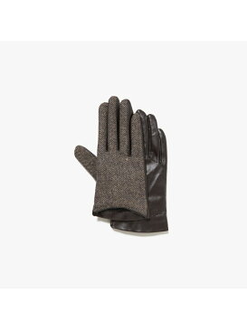 【SALE/30%OFF】LACOSTE ヘリンボーン×レザーコンビネーションショートグローブ ラコステ ファッショングッズ 手袋 グレー【RBA_E】【送料無料】