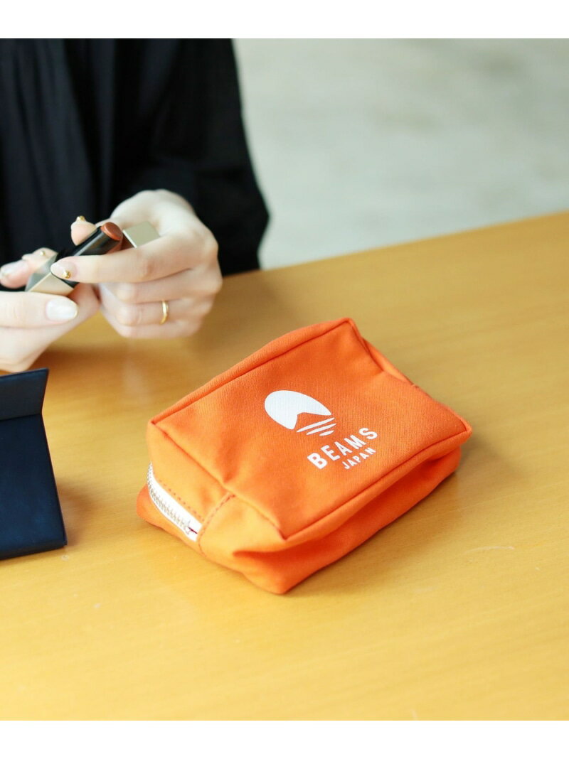 BEAMS JAPAN evergreen works * BEAMS JAPAN / 別注 ロゴ ポーチ M ビームス ジャパン 財布・ポーチ・ケース その他の財布・ポーチ・ケース オレンジ ブラック ネイビー