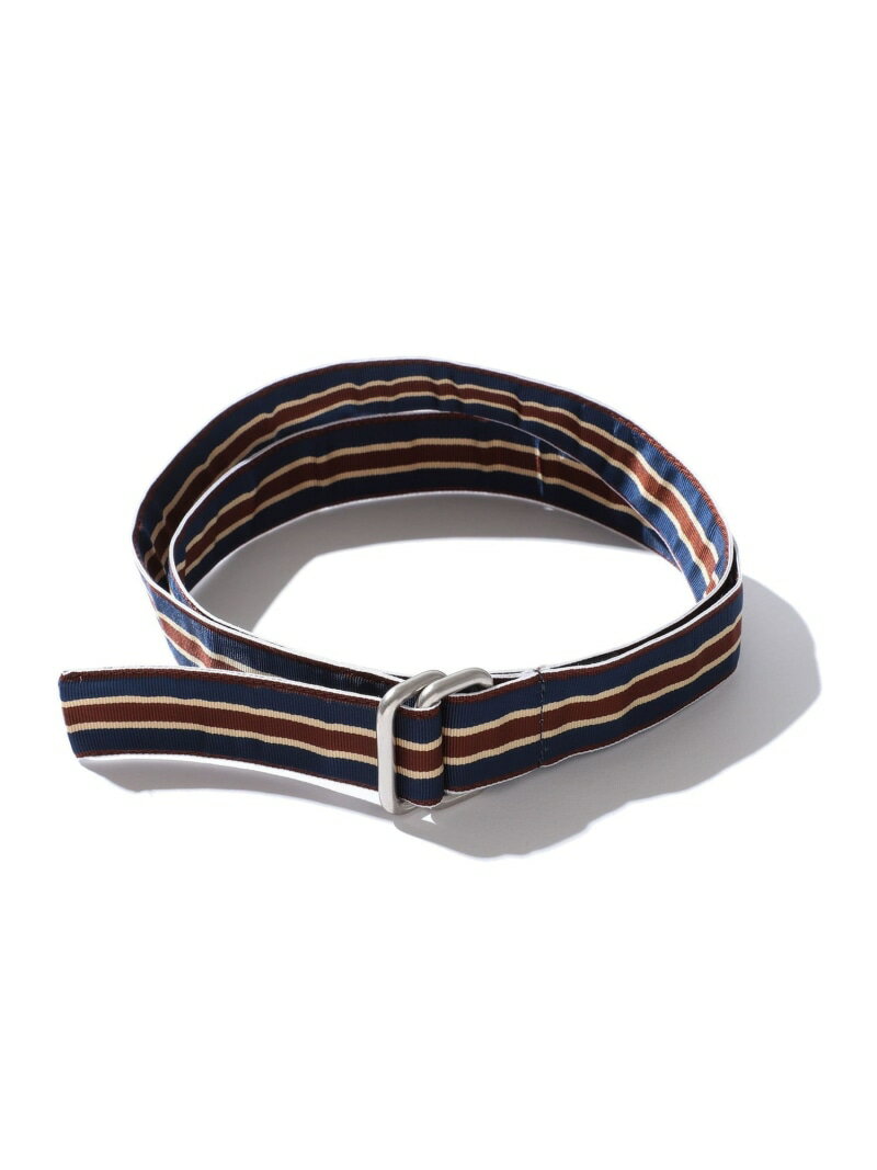 BEAMS PLUS Grosgrain Tape Double Ring Belt ビームス メン ファッション雑貨 ベルト ブラウン ネイビー オレンジ【送料無料】