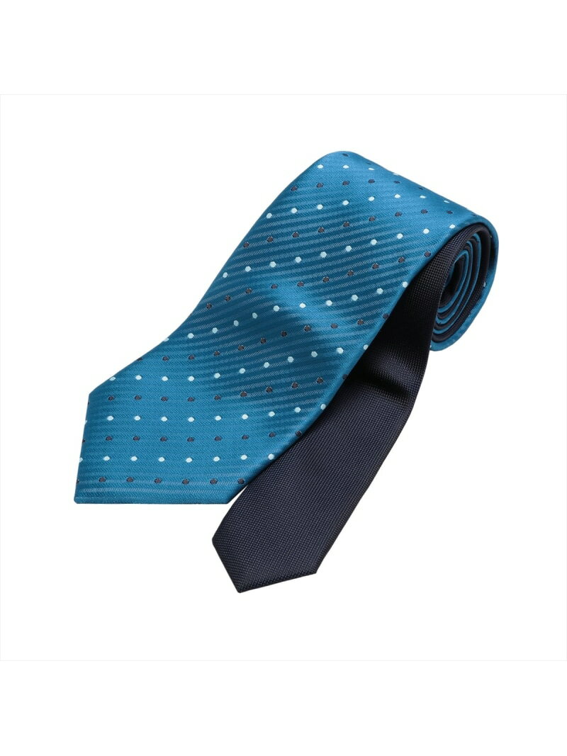 BRICK HOUSE by Tokyo Shirts ネクタイ 軽量 チェンジタイ ビジネス フォーマル BM15J100GHAD1PA-15-920 トーキョーシャツ スーツ・フォーマル ネクタイ・蝶ネクタイ ブルー
