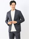 【SALE/10%OFF】m.f.editorial クロスストレッチ スリムフィット 2ボタンジャケット デニム調紺(セットアップ可能) タカキュー スーツ・...