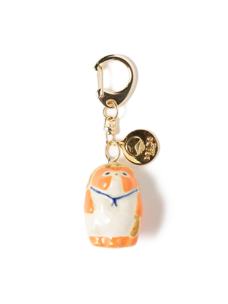 BEAMS JAPAN 【別注】信楽焼 たぬき キーホルダー 橙 ビームス ジャパン 財布・ポーチ・ケース その他の財布・ポーチ・ケース オレンジ