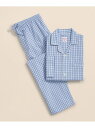 BROOKS BROTHERS コットン ブロードクロス チェック パジャマ ブルックス ブラザーズ インナー・ルームウェア パジャマ ブルー【送料無料】