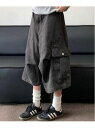 NOWLE NOWLE/(M)【NOWLE】リラックスフィット ワイド クロップド カーゴパンツ チェルカ パンツ カーゴパンツ グレー【送料無料】