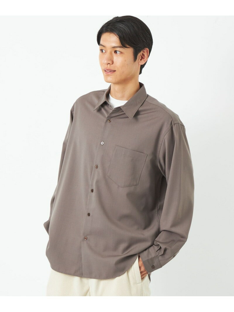 【SALE／30%OFF】UNITED ARROWS green label relaxing ウォッシャブル ビエラ ジャストルーズ シャツ -防シワ- ユナイテッドアローズ アウトレット トップス シャツ・ブラウス ブラウン グレー ネイビー【RBA_E】【送料無料】