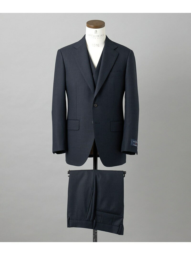 GOTAIRIKU 【ZEGNA/ゼニア】ISLANDFLEECE/アイランドフリース 3ピーススーツ(ネイビー) ゴタイリク スーツ・フォーマル セットアップ...