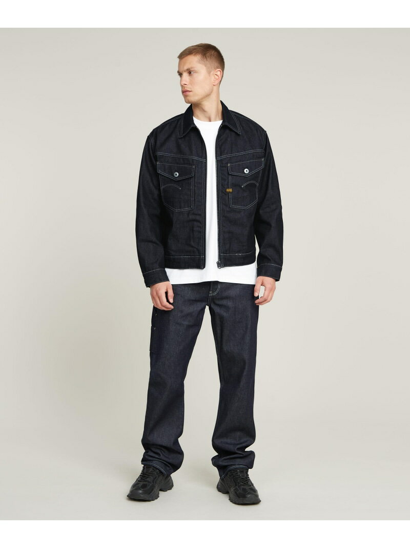 G-Star RAW 【公式ショップ】DAKOTA ZIP JACKET/ベーシックデザインジップデニムジャケット ジースターロゥ ジャケット・アウター デニムジャケット ネイビー【送料無料】