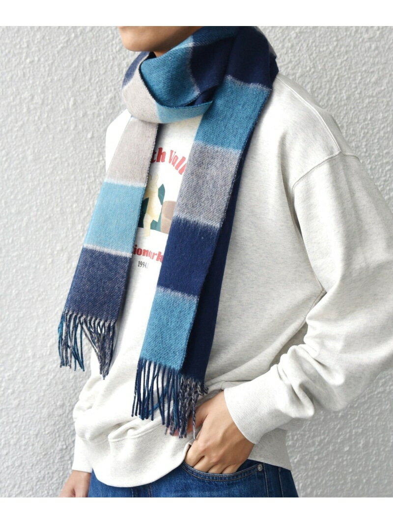 SHIPS any SHIPS any: サープラスヤーン ウール リバーシブル チェック マフラー◇ シップス ファッショ..