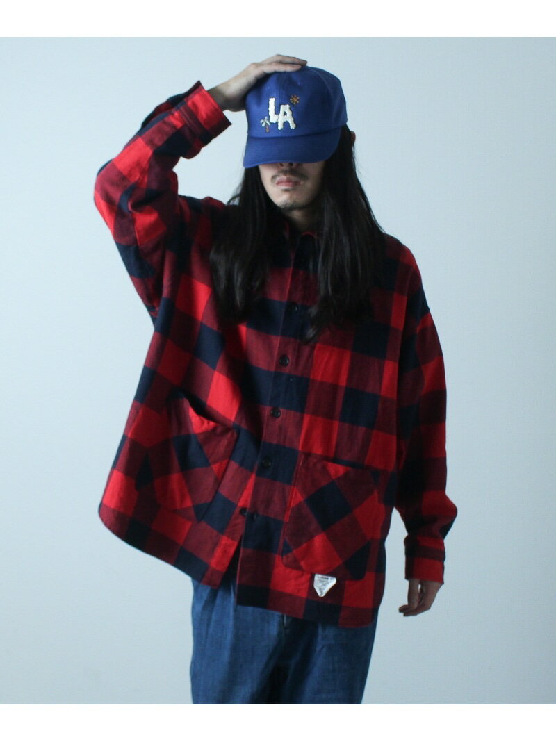 【SALE／30 OFF】AVIREX 《WEB DEPOT限定》BROCK CHECK SHIRT / ブロック チェック シャツ アヴィレックス トップス シャツ ブラウス レッド ブラック【RBA_E】【送料無料】