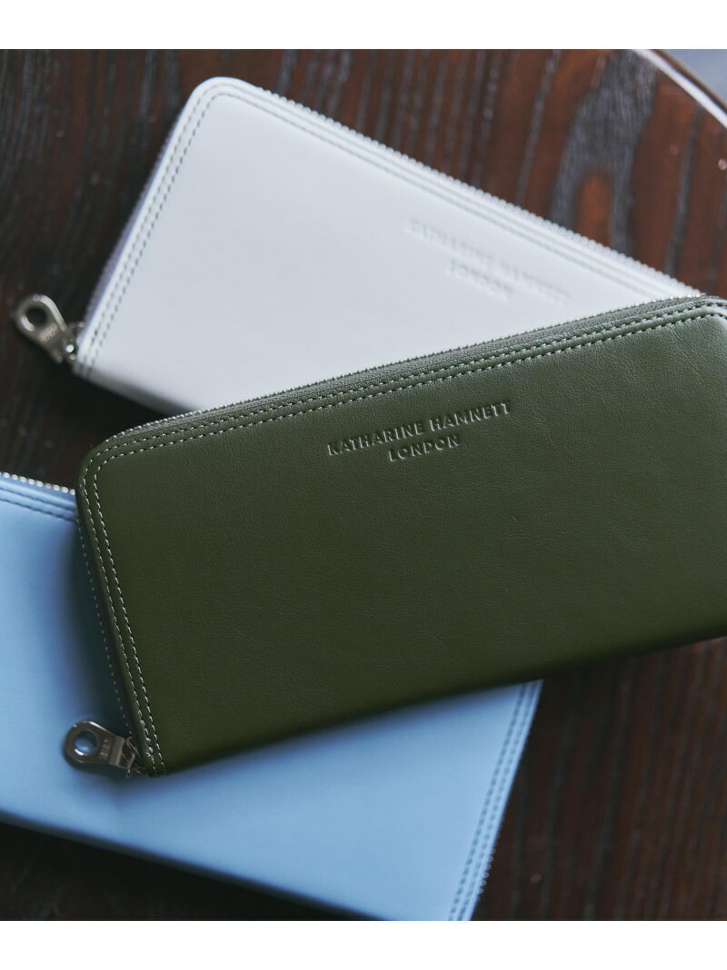 KATHARINE HAMNETT LONDON KATHARINE HAMNETT LONDON ｜ VITA ラウンドファスナー長財布 リバースプロジェクトストア 財布・ポーチ・ケース 財布 オレンジ ホワイト グリーン ブラック ブルー【送料無料】