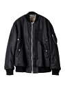 TAKAHIROMIYASHITATheSoloist. faux fur lining flight jacket. タカヒロミヤシタザソロイスト. ジャケット・アウター MA-1 ブラック【送料無料】