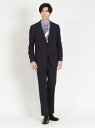 TAKA-Q ストレッチウォッシャブル スリムフィット 2ボタン2ピーススーツ シャドーストライプ紺 タカキュー スーツ・フォーマル セットアップスーツ ネイビ...