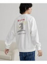 【SALE/51%OFF】coen 刺繍風発泡プリントクルーネックスウェット コーエン トップス スウェット・トレーナー ブラック グレー カーキグリーン ホワ...