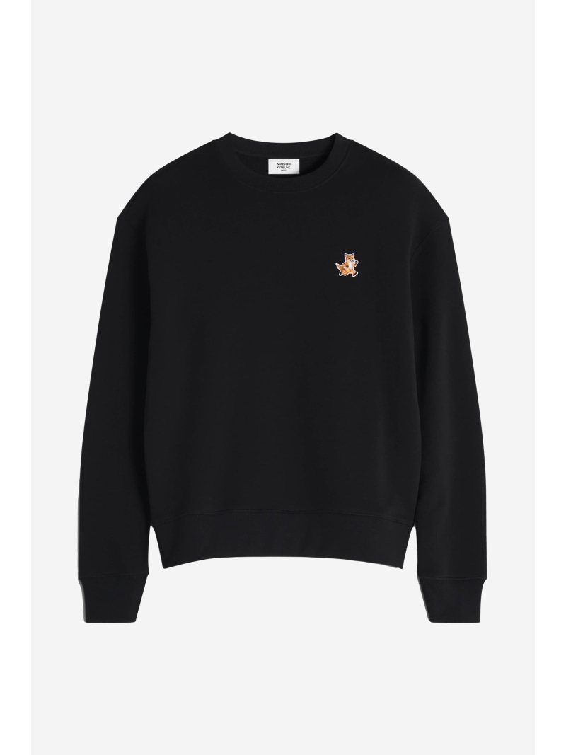 Maison Kitsune Maison Kitsune/(M)SPEEDY FOX PATCH COMFORT SWEATSHIRT メゾン キツネ トップス スウェット・トレーナー ネイビー ブラック【送料無料】