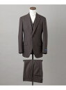GOTAIRIKU 【ZEGNA/ゼニア】ISLANDFLEECE/アイランドフリース 3ピーススーツ(ブラウン*格子) ゴタイリク スーツ・フォーマル セット...
