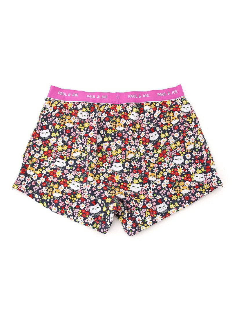 【SALE／39%OFF】PAUL & JOE (M)ポール&ジョー/ポール&ジョー ネコと花柄ルーズボクサーパンツ ボディライフ インナー・ルームウェア ボクサーパンツ・トランクス グリーン ネイビー【RBA_E】