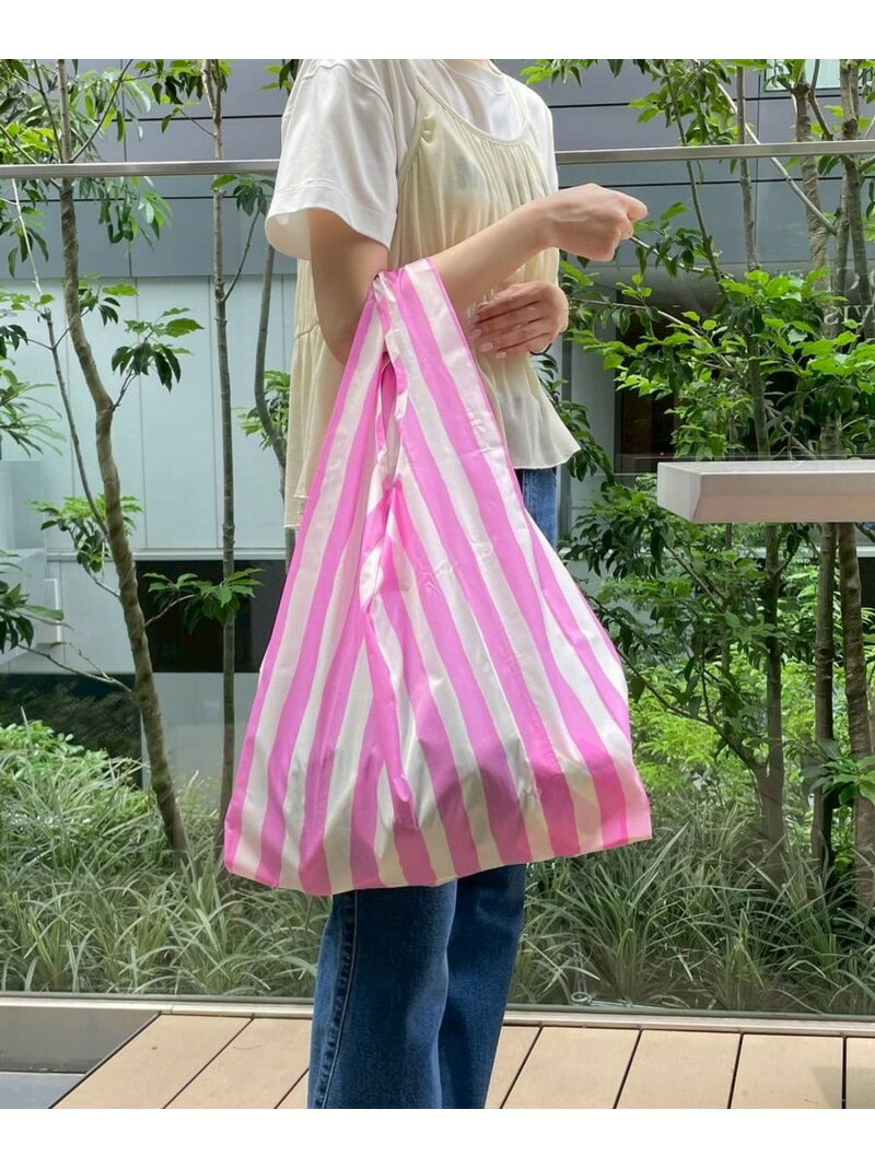 BAYFLOW 【BAGGU(バグゥ)】STANDARD25ストライプ ベイフロー バッグ エコバッグ・サブバッグ ピンク ブ..