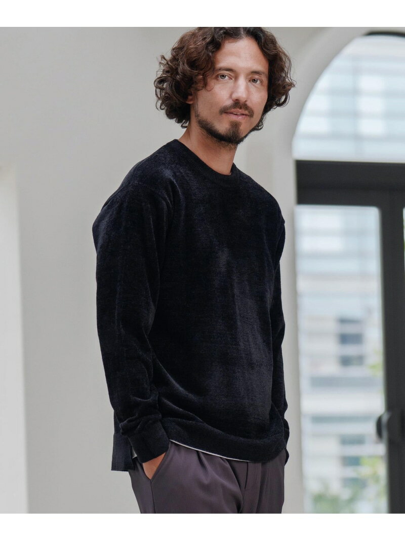 CALL&RESPONSE mn3142-シャギー-クルーニット-サイセンタク カンビオ トップス ニット グレー ネイビー ブラック【送料無料】