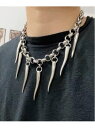 【SALE/25%OFF】NOWLE NOWLE/(M)【NOWLE】スパイキー ホーンペンダント チェーン チェルカ アクセサリー・腕時計 ネックレス シルバ...