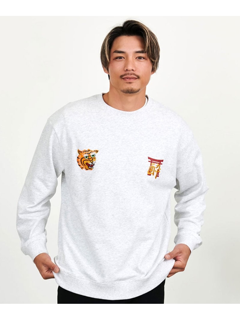 SB select YOIDORE JAPANスーベニアクルーネック トレーナー シルバーバレット トップス スウェット・トレーナー ホワイト ブラック【送料無料】のサムネイル