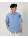 BEAUTY&YOUTH UNITED ARROWS ライト リネンタッチ ストライプ レギュラーフォルム テーパード シャツ ビューティー&ユース ユナイテッ...