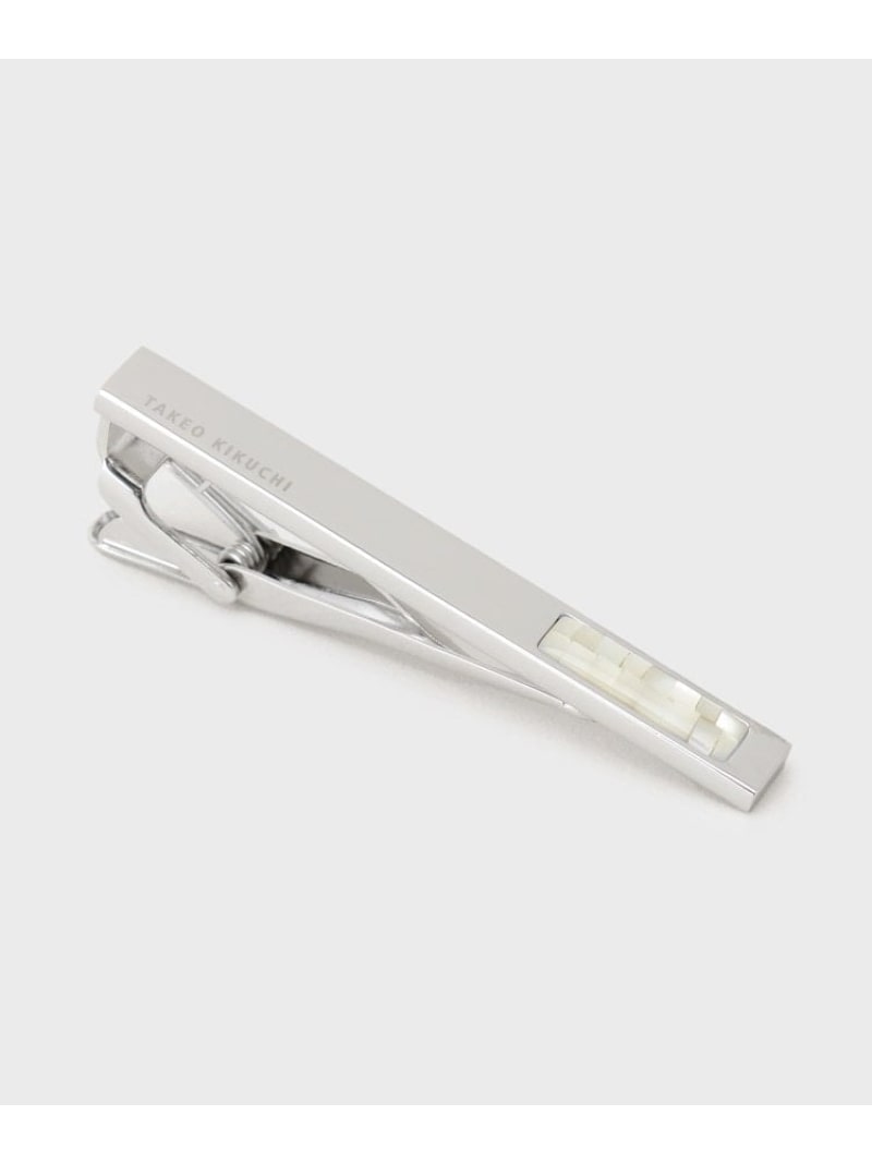 TAKEO KIKUCHI オーバーモザイクシェルタイバー タケオキクチ アクセサリー・腕時計 その他のアクセサリー・腕時計 ブラック シルバー【送料無料】