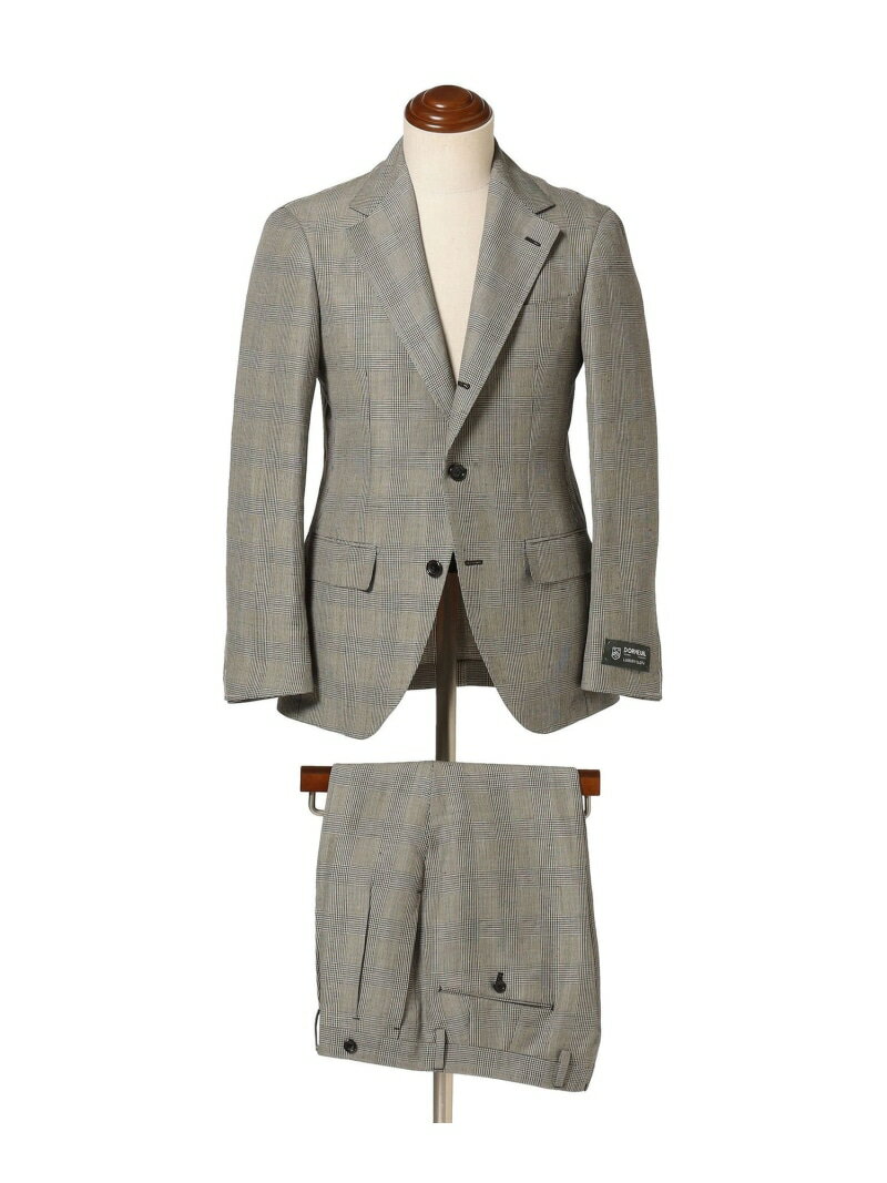 Brilla per il gusto DORMEUIL ウールリネン グレンプレイド スーツ ビームス メン スーツ・フォーマル セットアップスーツ グレー【送料無料】