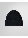 BROOKS BROTHERS コットン/ナイロン リブニットキャップ ブルックス ブラザーズ 帽子 ニット帽・ビーニー ネイビー ホワイト ブラック【送料無料...