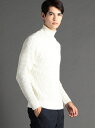 【SALE/40%OFF】MONSIEUR NICOLE ex/tra 【ex/tra】ケーブル タートルネックニット ニコル トップス ニット ブラック グレ...