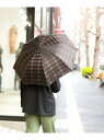 BEAMS JAPAN 槙田商店 / Shade check 折りたたみ傘 ビームス ジャパン ファッション雑貨 傘・長傘 ネイビー ブルー グリーン ブラウン...
