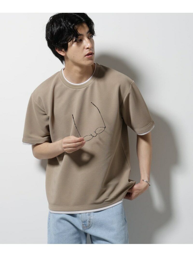 【SALE／20%OFF】NANO universe ガーターフェイクレイヤードTシャツ 半袖 ナノユニバース トップス カ..